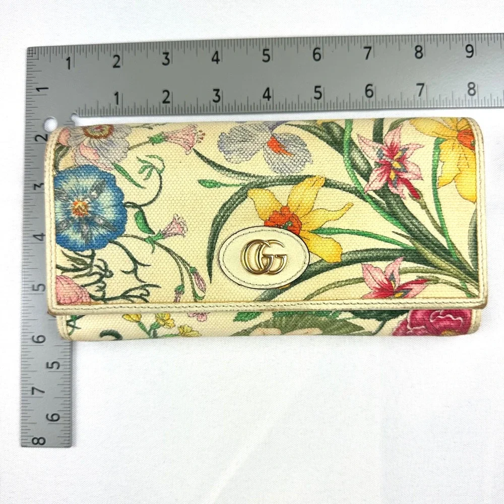 Gucci Flora Canvas Marmont Long Wallet on Chain Limited Edition w/Box & Dust Bag - Picture 15 of 15